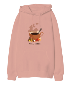 Fall Vibes Oversize Unisex Kapüşonlu Sweatshirt