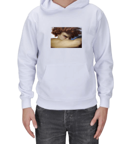 Fallen Angel Eseri Baskılı Sweatshirt Erkek Kapşonlu