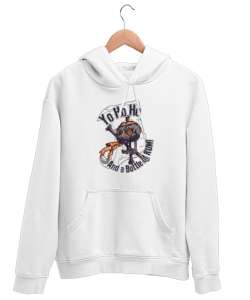 Fantastik Kafatası - Skull Beyaz Unisex Kapşonlu Sweatshirt