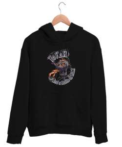 Fantastik Kafatası - Skull Siyah Unisex Kapşonlu Sweatshirt