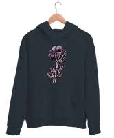 Fantastik Kafatası - Skull V2 Füme Unisex Kapşonlu Sweatshirt - Thumbnail