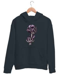 Fantastik Kafatası - Skull V2 Füme Unisex Kapşonlu Sweatshirt