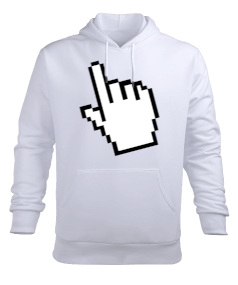 Fare İmleci Erkek Kapüşonlu Hoodie Sweatshirt