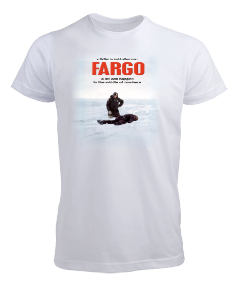 Tisho - Fargo - Middle of No Retro Beyaz Erkek Tişört