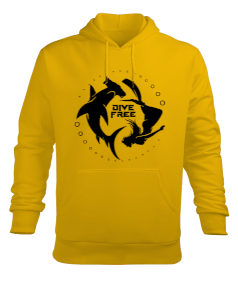 FD-03 Freediver Shark Erkek Kapüşonlu Hoodie Sweatshirt