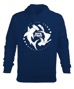 FD-03 Freediver Shark Erkek Kapüşonlu Hoodie Sweatshirt