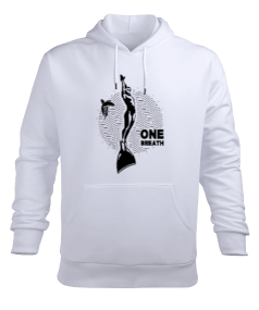 FD-05 One Breath Mono Fin Diver Erkek Kapüşonlu Hoodie Sweatshirt