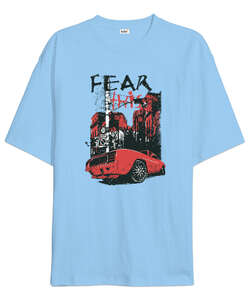 Fear City Buz Mavisi Oversize Unisex Tişört