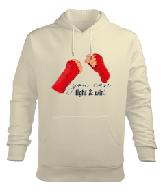 fight win Erkek Kapüşonlu Hoodie Sweatshirt