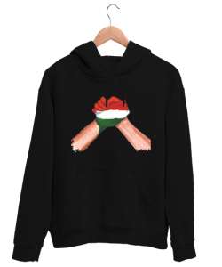 Filistin Dayanışma - Gazze Siyah Unisex Kapşonlu Sweatshirt