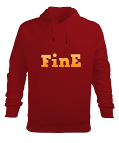 Fine Erkek Kapüşonlu Hoodie Sweatshirt