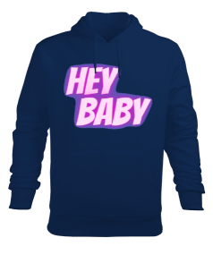 FIRTINA - HEY BABY Erkek Kapüşonlu Hoodie Sweatshirt