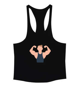 Fitness vücut geliştirme kaslı adam motivasyon Siyah Erkek Tank Top Atlet