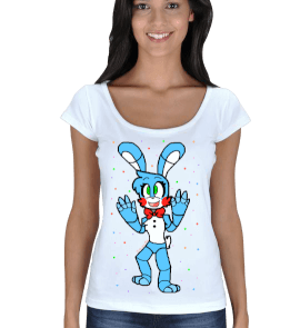 Five Night At Freddy s 2 Toy Bonnie Kadın t-shirt Kadın Açık Yaka