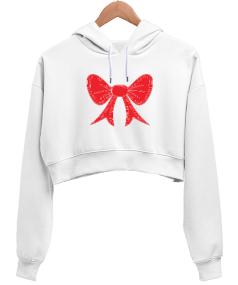 Fiyonk Kadın Crop Hoodie Kapüşonlu Sweatshirt