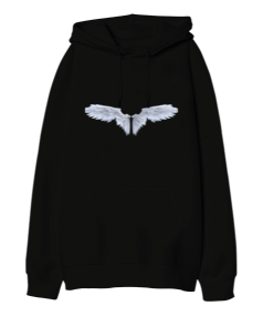 Fly With Me Oversize Unisex Kapüşonlu Sweatshirt