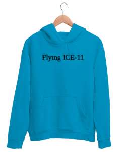 Flyıng ICE-11 özel kıyafet Turkuaz Unisex Kapşonlu Sweatshirt