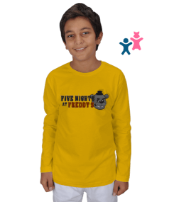 FNAF Five Nights at Freddys Baskılı Çocuk Unisex Uzunkollu