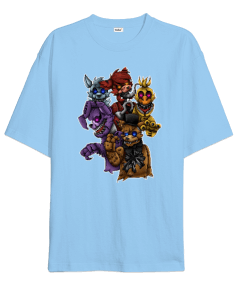 FNAF Five Nights at Freddys Baskılı Oversize Unisex Tişört