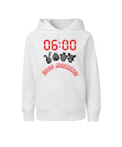 FNAF Good Morning U3 Beyaz Çocuk Unisex Hoodie Kapüşonlu