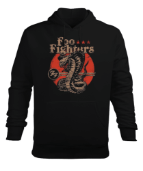 Foo Fighters Rock Tasarım Baskılı Siyah Erkek Kapüşonlu Hoodie Sweatshirt