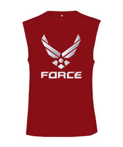 Force Kırmızı Kesik Kol Unisex Tişört