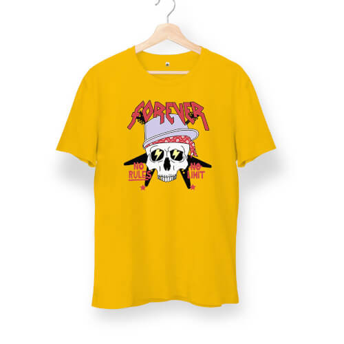 Forever Rock Skull Unisex Kısa Kol Tişört