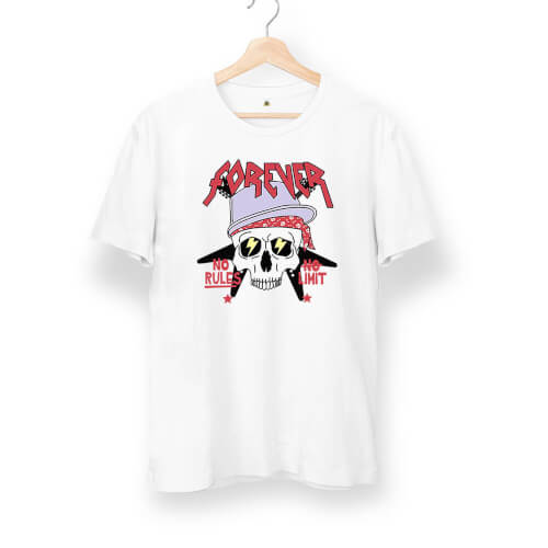 Forever Rock Skull Unisex Kısa Kol Tişört