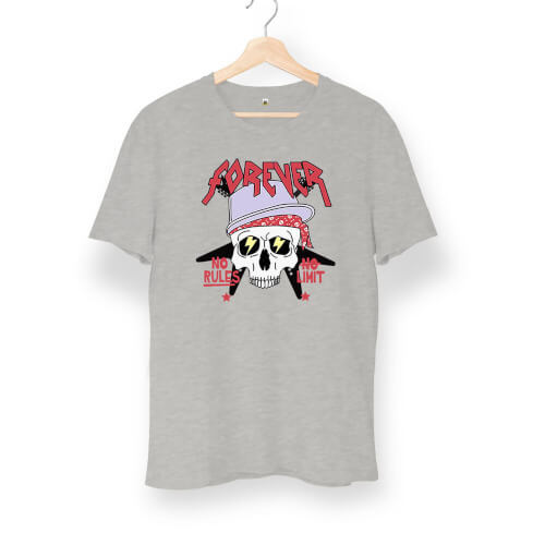 Forever Rock Skull Unisex Kısa Kol Tişört