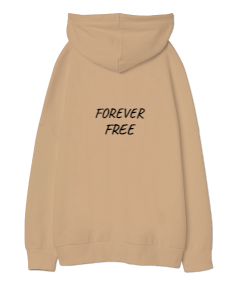 foreverfree Oversize Unisex Kapüşonlu Sweatshirt