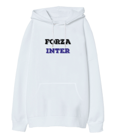 Forza Inter Oversize Unisex Kapüşonlu Sweatshirt