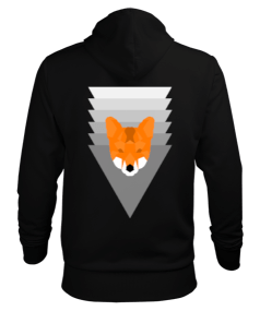 Fox Üçgensel Tasarım Erkek Kapüşonlu Hoodie Sweatshirt