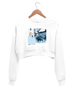 Fransada Gün Batımı Kadın Crop Sweatshirt