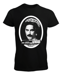 Freddie Mercury God Save The Queen Tasarım Baskılı Erkek Tişört
