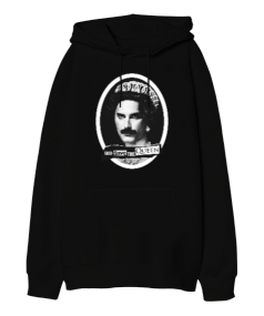 Freddie Mercury God Save The Queen Tasarım Baskılı Oversize Unisex Kapüşonlu Sweatshirt