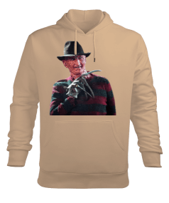 Freddy krueger illustration krueger Erkek Kapüşonlu Hoodie Sweatshirt