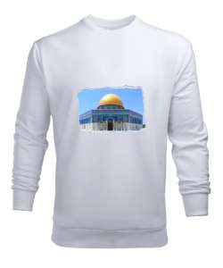 Free Palestine Beyaz Erkek Sweatshirt