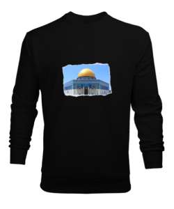 Free Palestine Siyah Erkek Sweatshirt