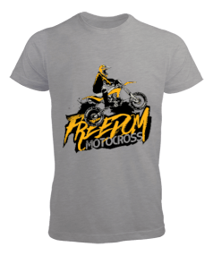 Freedom Motocross Baskılı Erkek Tişört