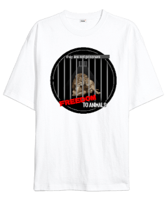 Freedom To Animals Oversize Unisex Tişört