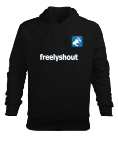 Freelyshout Siyah Kapüşonlu Sweet Erkek Kapüşonlu Hoodie Sweatshirt