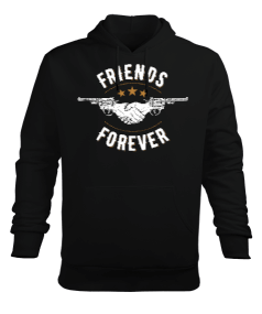 Friends Forever Erkek Kapüşonlu Hoodie Sweatshirt