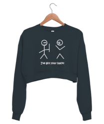 Friends Füme Kadın Crop Sweatshirt