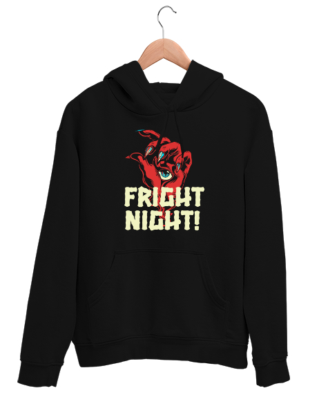 Tisho - Fright Night - Korku Gecesi Siyah Unisex Kapşonlu Sweatshirt