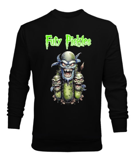 Tisho - Fury Pickles Siyah Erkek Sweatshirt