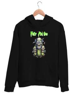 Fury Pickles Siyah Unisex Kapşonlu Sweatshirt