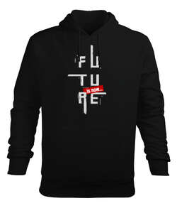 Future Blu V2 Siyah Erkek Kapüşonlu Hoodie Sweatshirt