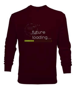 Future Loading Bordo Erkek Sweatshirt