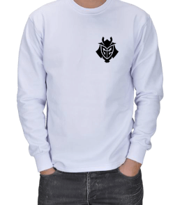 G2 Beyaz ERKEK SWEATSHIRT