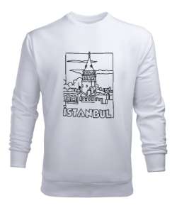 GALATA İSTANBUL Beyaz Erkek Sweatshirt